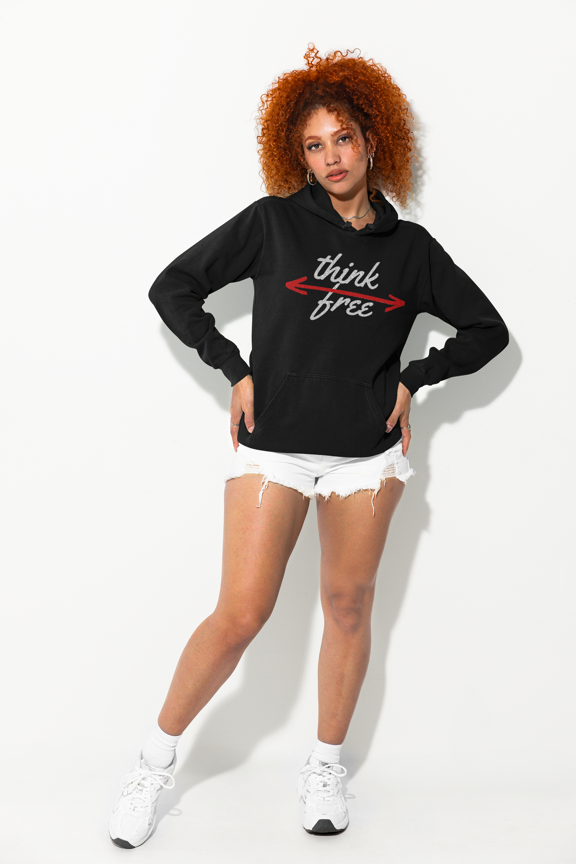 Think free logo hoodie