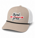Cream and white think free trucker