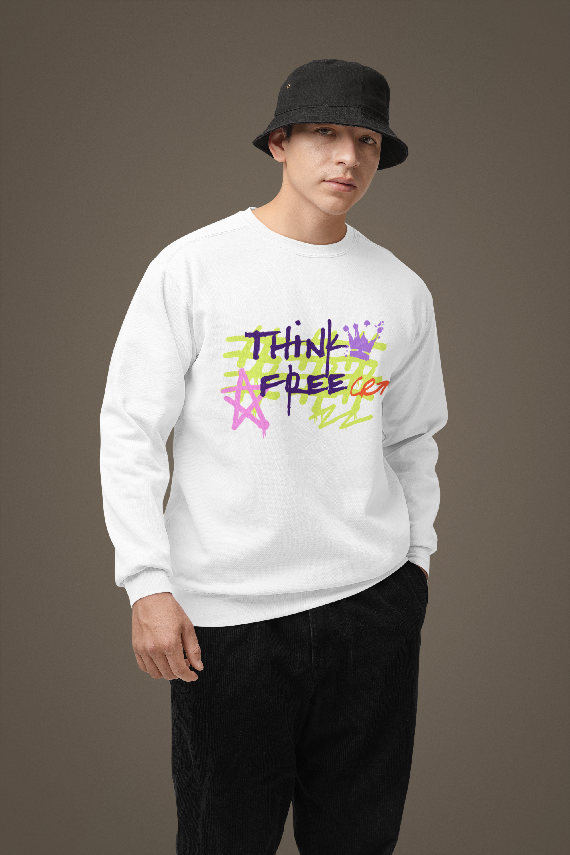 Think free graffiti sweat shirt