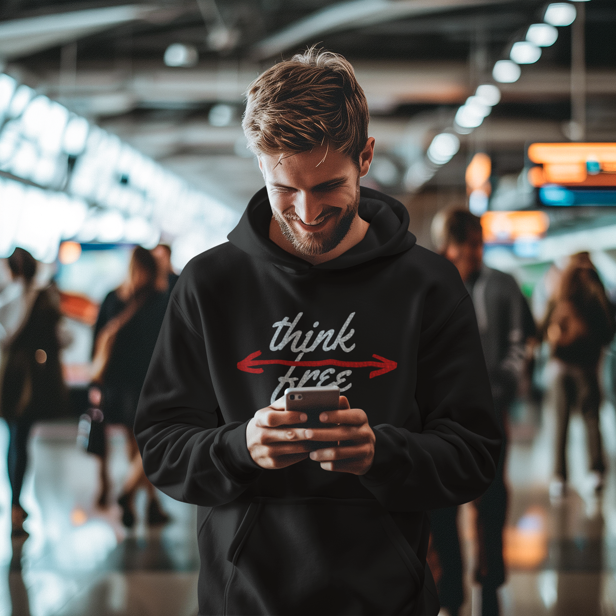 Think free logo hoodie