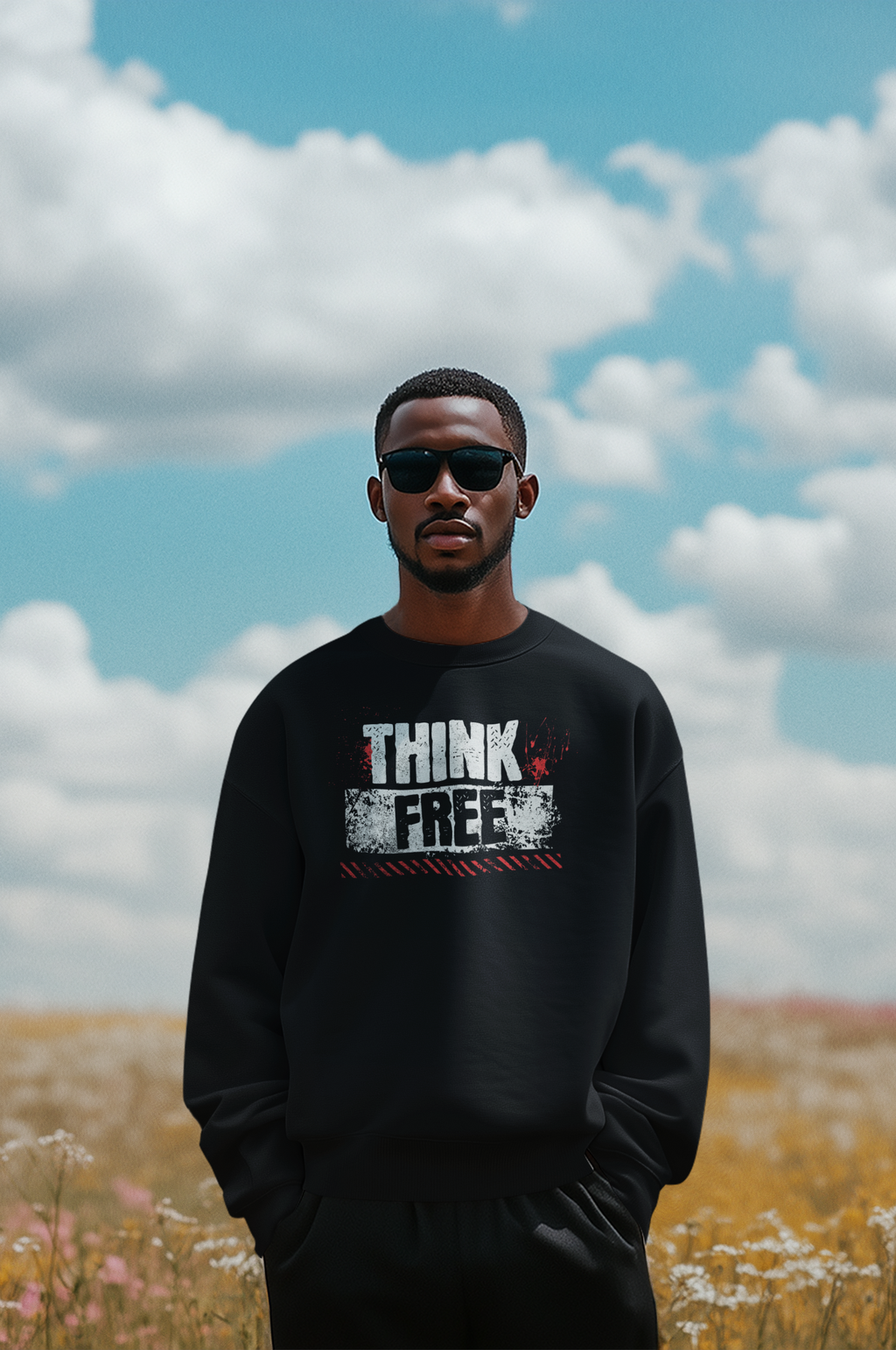 Black think free sweat shirt