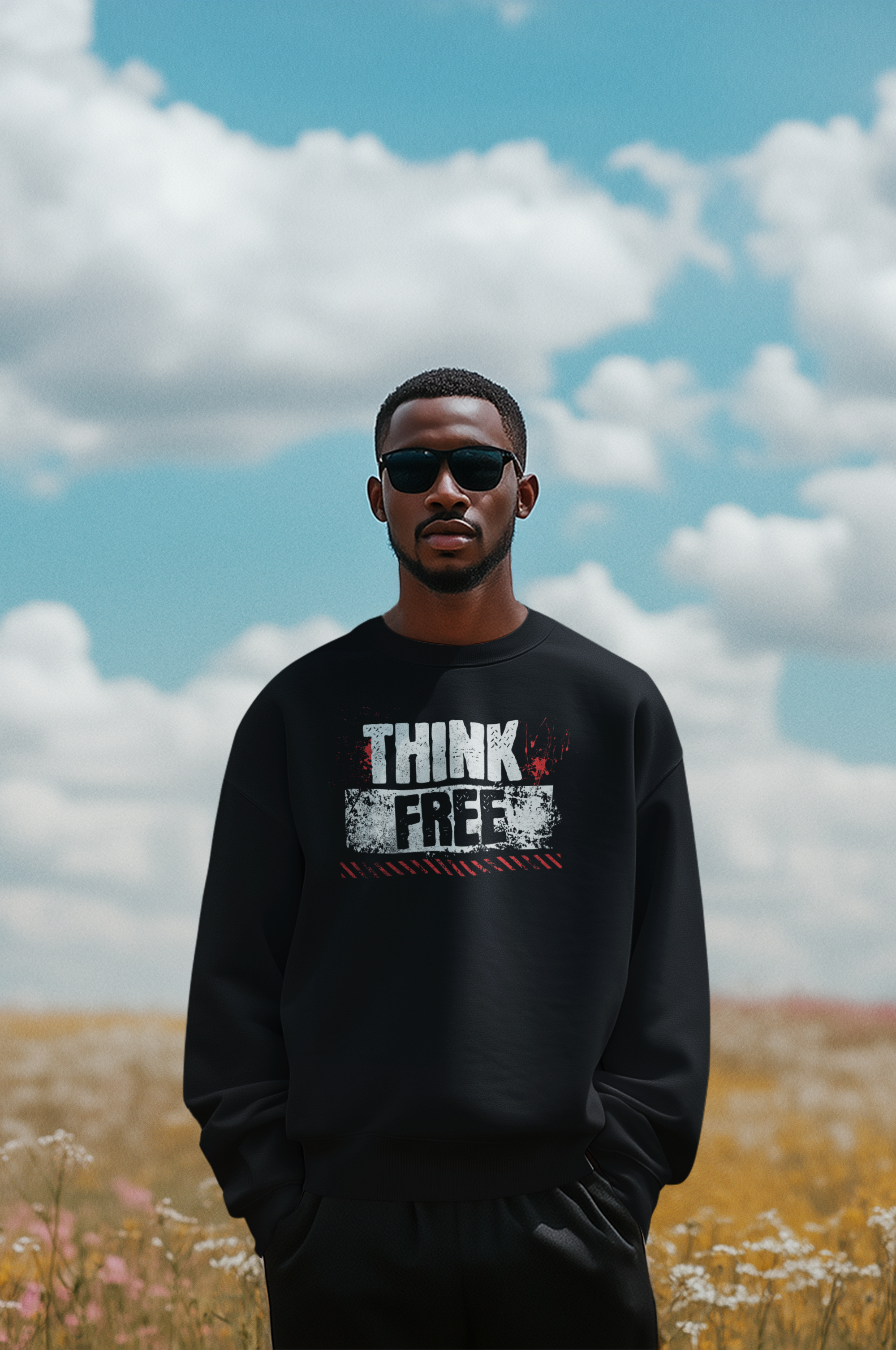 Black think free sweat shirt