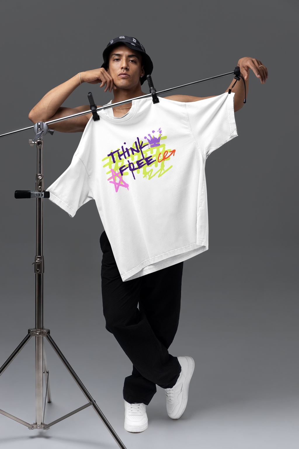 Think free graffiti t-shirt