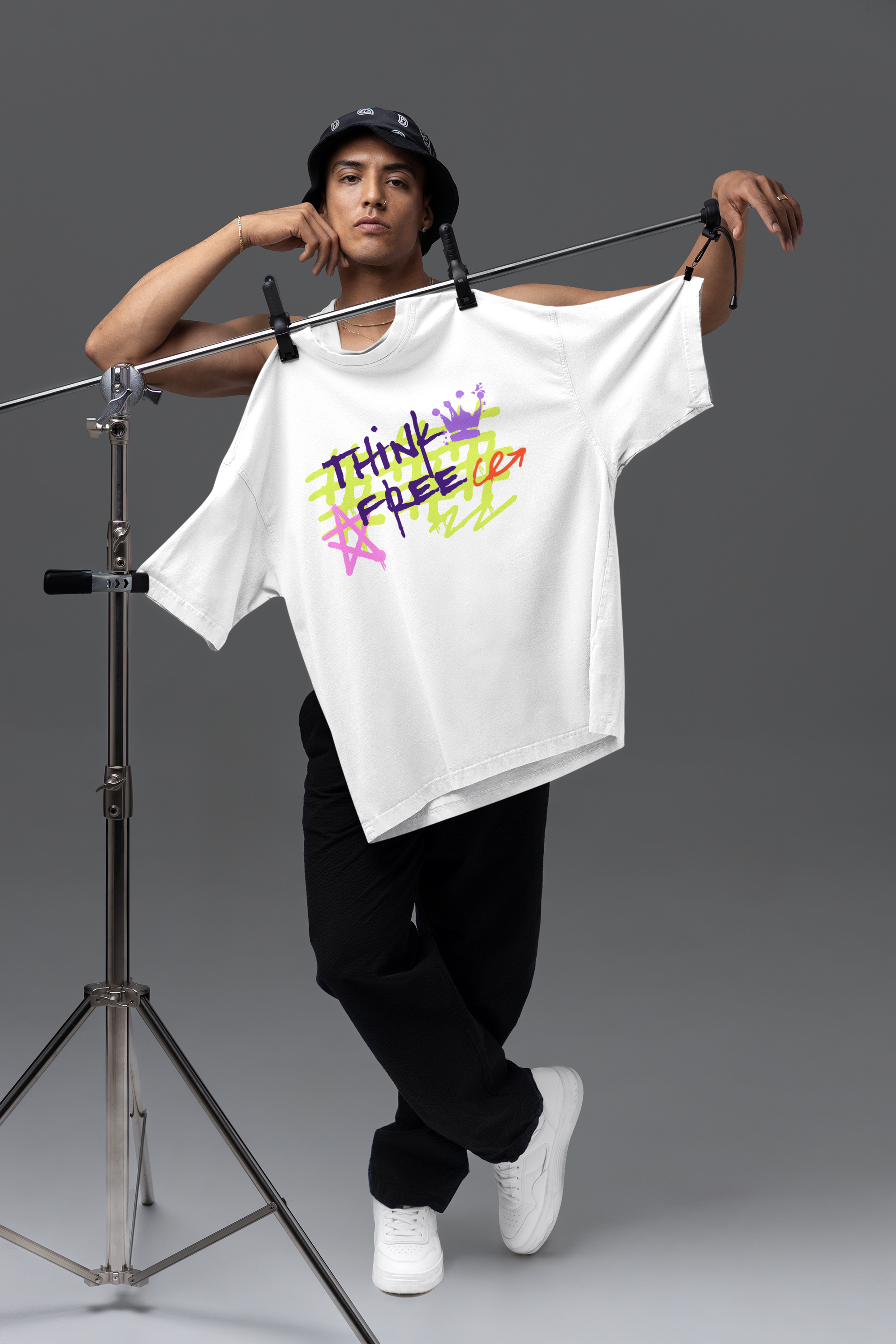 Think free graffiti t-shirt