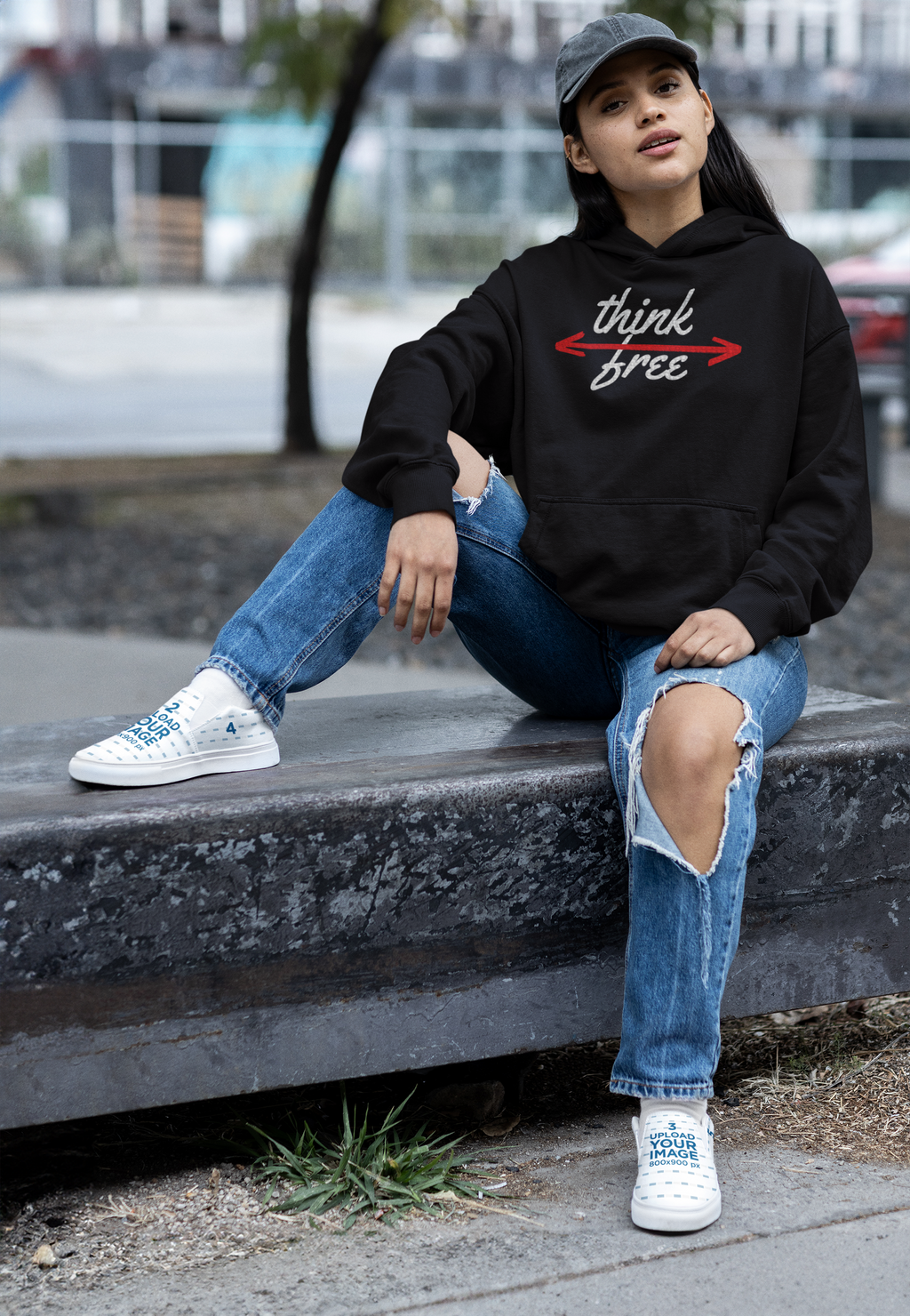 Think free logo hoodie