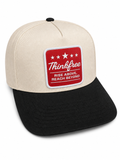 Black and cream think free cap