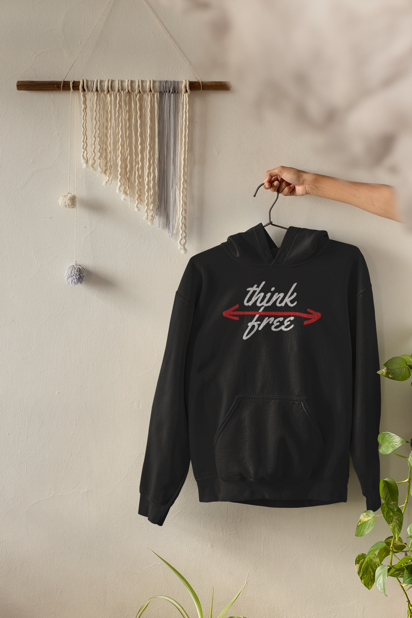 Think free logo hoodie