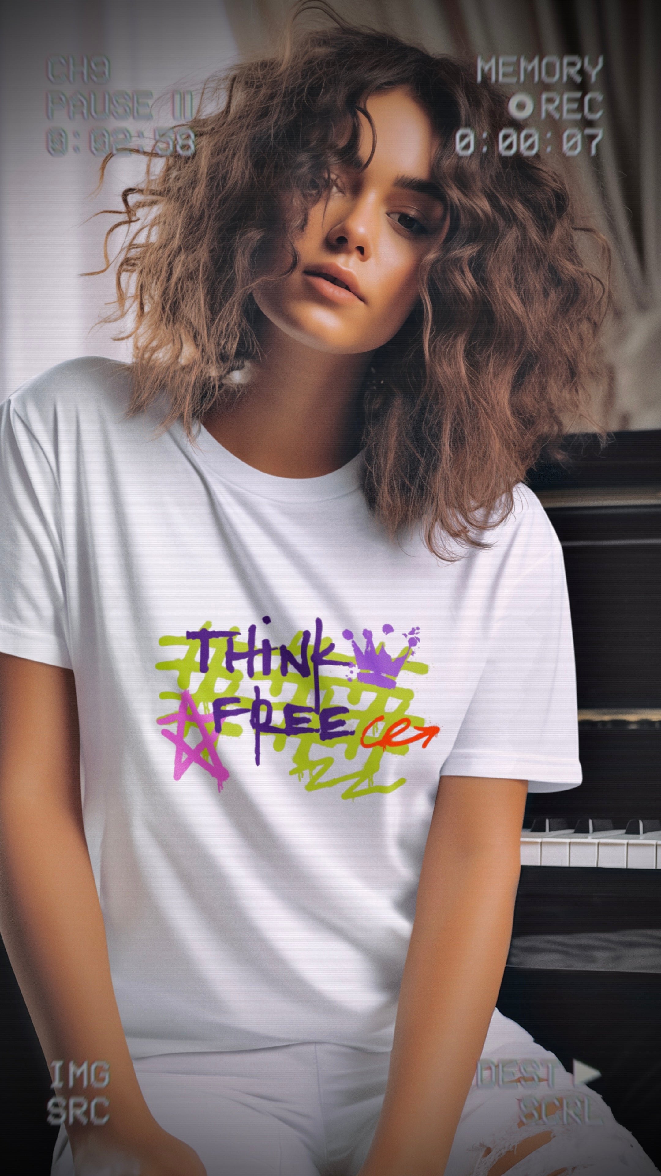 Think free graffiti t-shirt
