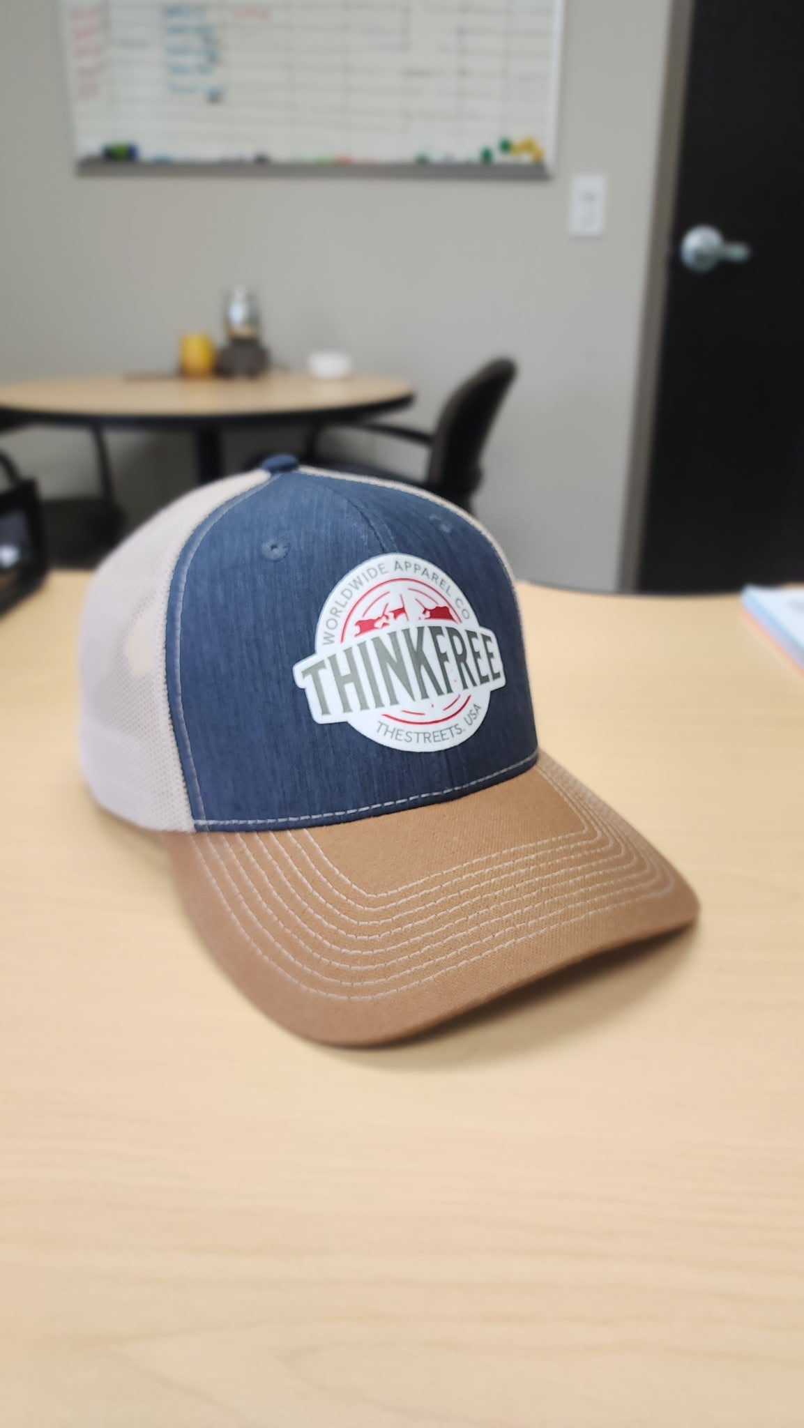 Think free worldwide trucker   Cap